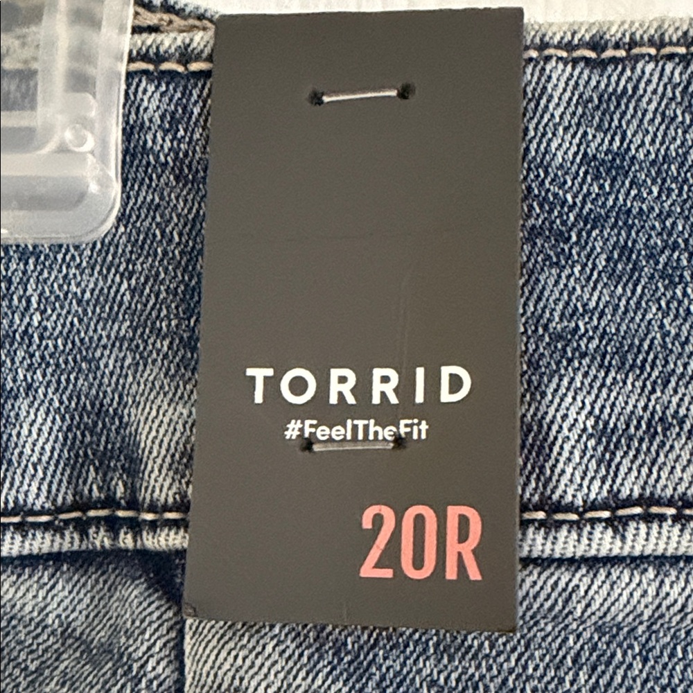TORRID Dark  Blue Distressed Wash Ankle/Jogger Jeans for Women - size 20R  NWT!! - Picture 2 of 10